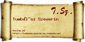Tumbász Szeverin névjegykártya